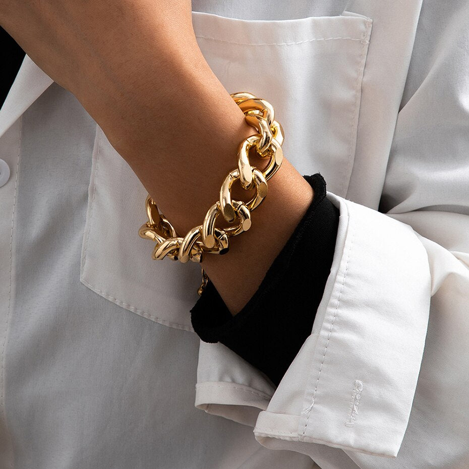 Gold Chain Bracelet - Chuck Style | emerallda