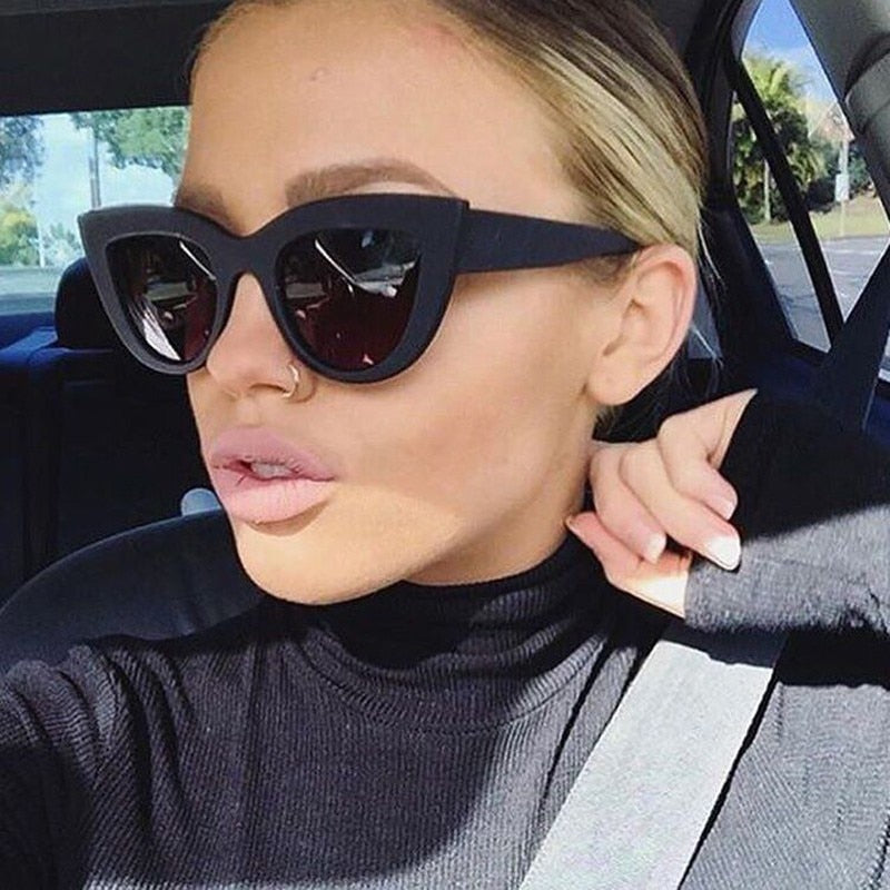 Arya Designer Sunglasses - Black Blue Frame | emerallda