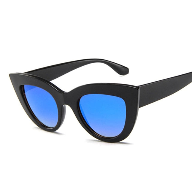 Arya Designer Sunglasses - Black Blue Frame | emerallda