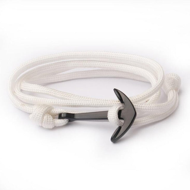 Anchor Charm Bracelet - Vintage Leather Jewelry | emerallda