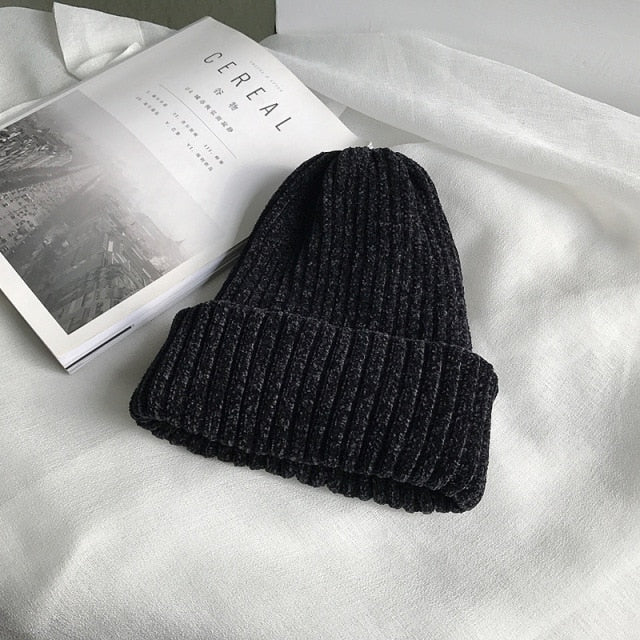 Winter Snow Beanie - Warm Chenille Skullies Cap | emerallda