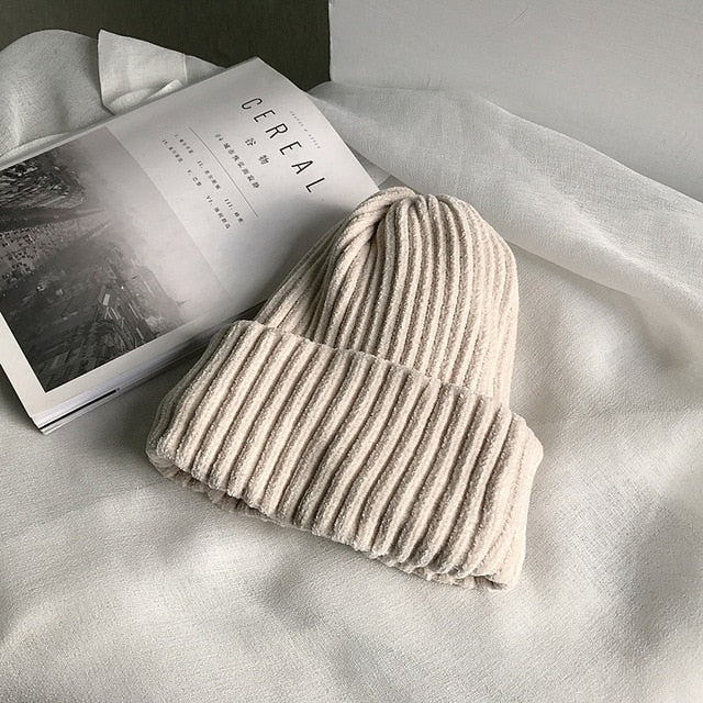 Winter Snow Beanie - Warm Chenille Skullies Cap | emerallda