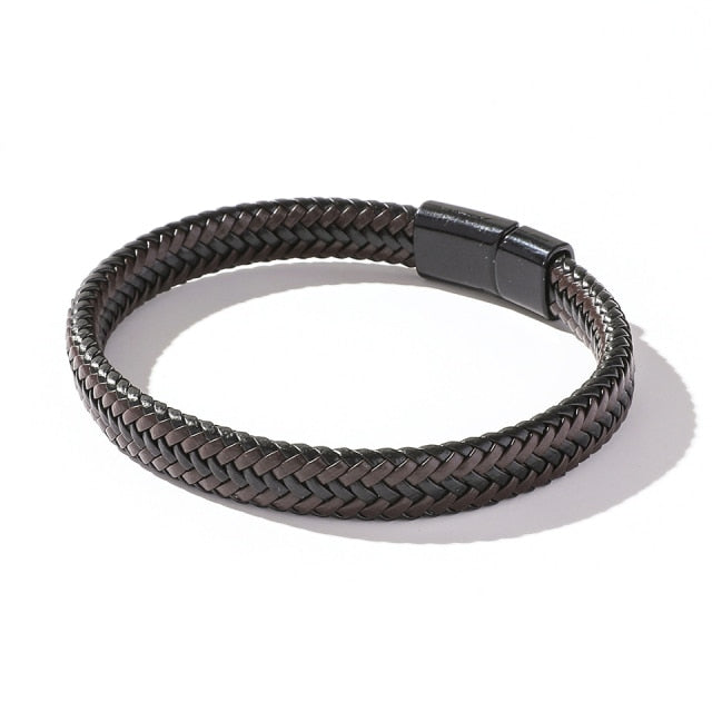 Hip Hop Wrap Bracelet - Stainless Steel Leather | emerallda