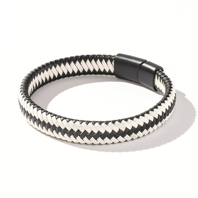 Hip Hop Wrap Bracelet - Stainless Steel Leather | emerallda