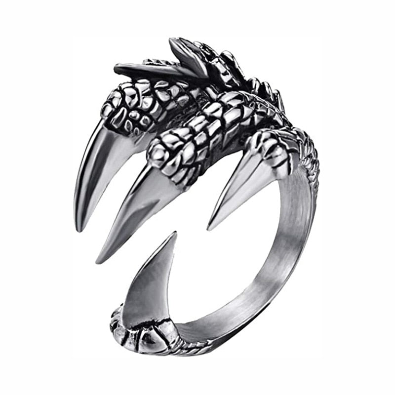 Dragon Claw Ring - Adjustable Punk Men&