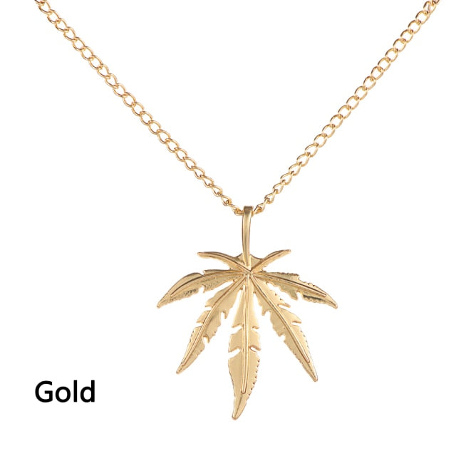 Leaf Pattern Pendant Necklace - Unisex Fashion Jewelry | emerallda