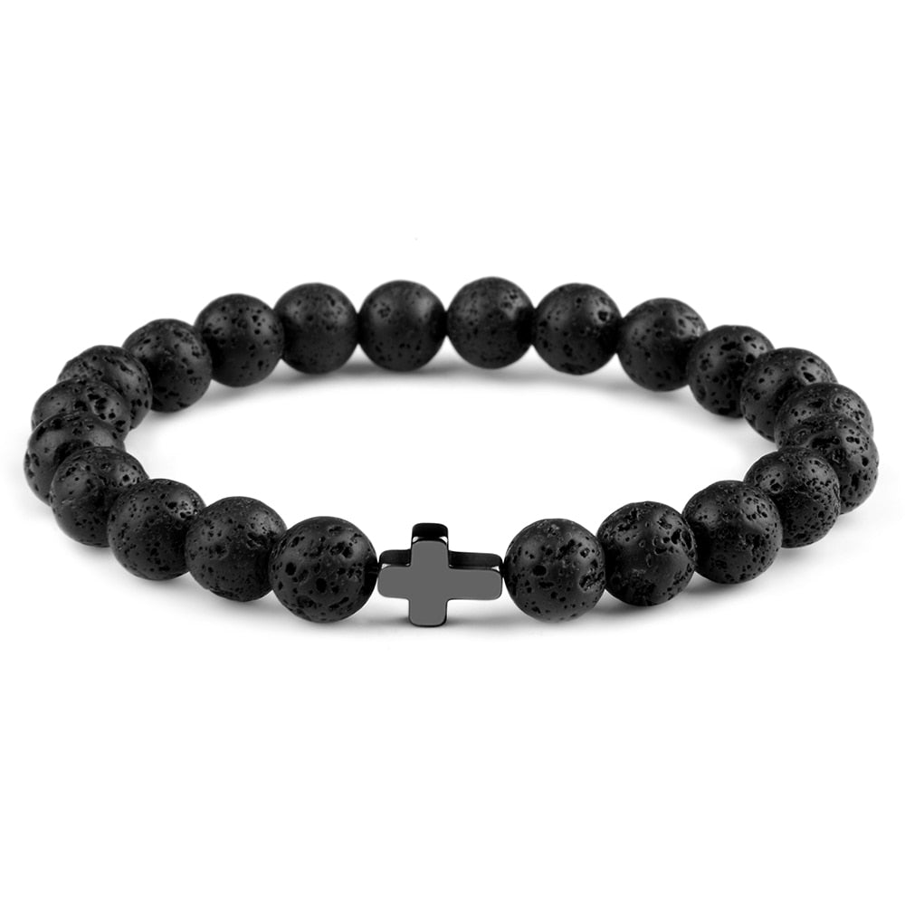 Cena Punk Beaded Bracelet - Stainless Steel Men&