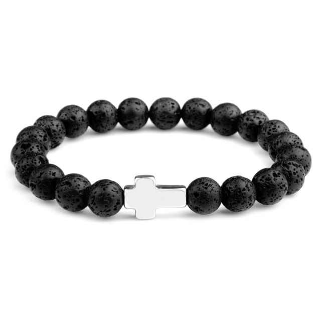 Cena Punk Beaded Bracelet - Stainless Steel Men&